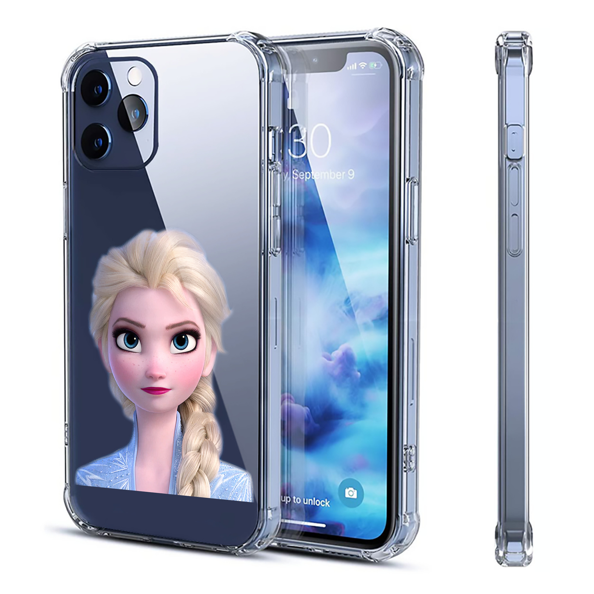 （画像用） アナと雪の女王 アンナ エルサ Frozen Anna Elsa 【iPhone 12シリーズ対応】透明スマホケース（クリアソフトケース）
